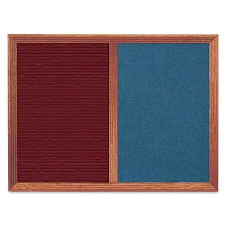 United Visual Products Enclosed Corkboard, 1 Door, 72"x36", 4" Fra UV3418-GOLD-FORBO